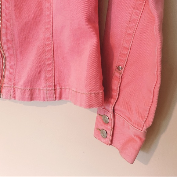 CAbi Pink Denim Jacket - Zip Up - Picture 3 of 5